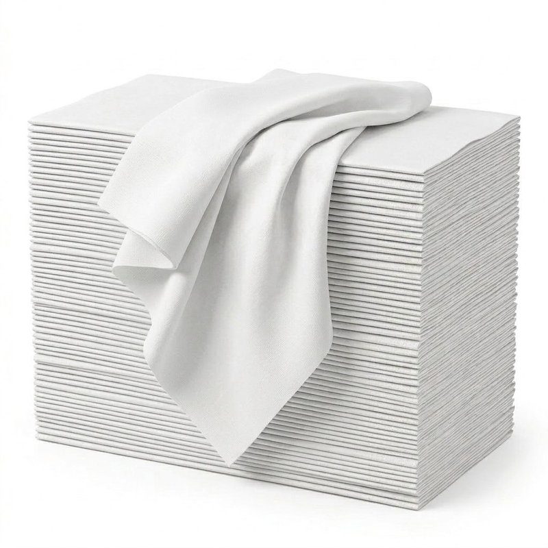 GreenWipe linen-feel guest napkins stack